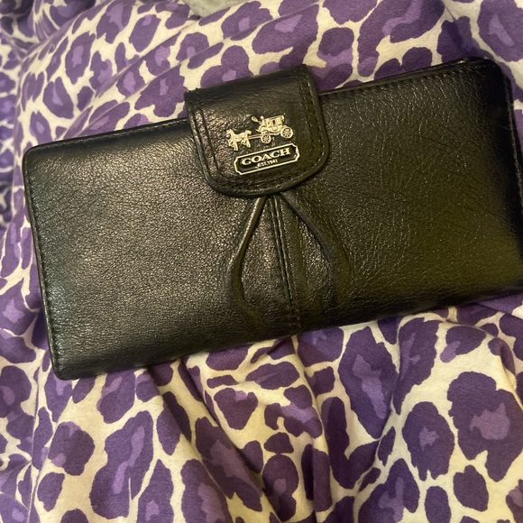 Coach Black Leather Wallet - Picture 1 of 2